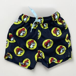 Buc-ee's Black Novelty Print Swim Trunks Boys Size 2T Vacation Beach